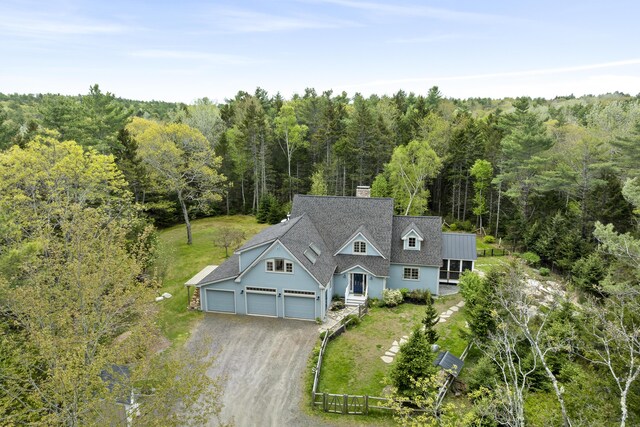 49 Moose Walk Rd, Westport Island, ME 04578 - view from above of property with a forest