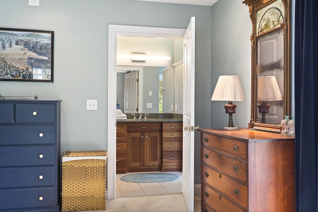 49 Moose Walk Rd, Westport Island, ME 04578 - full bath featuring vanity and tile patterned floors