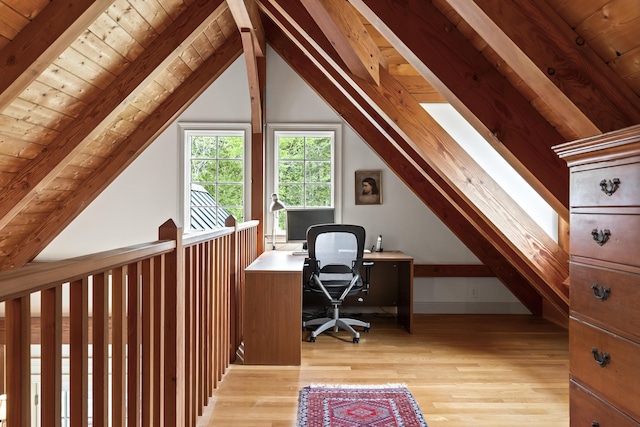 49 Moose Walk Rd, Westport Island, ME 04578 - home office with wood finished floors