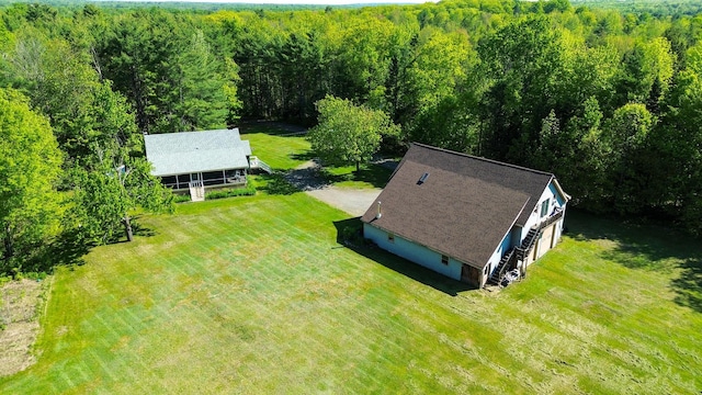 189 Stetson Rd E, Levant, ME 04456 - aerial view of property and surrounding area with a heavily wooded area