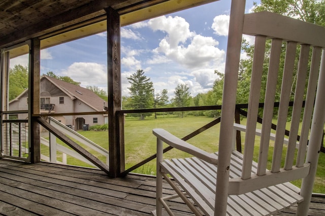 189 Stetson Rd E, Levant, ME 04456 - wooden terrace featuring a yard