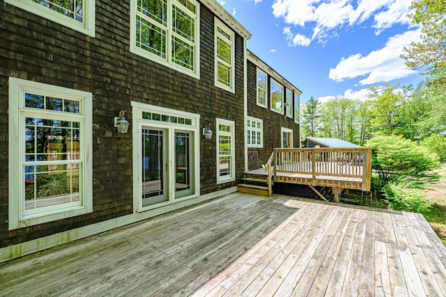 24 Cassella Dr, Jefferson, ME 04348 - view of wooden deck