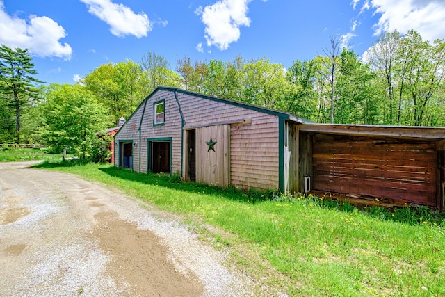 24 Cassella Dr, Jefferson, ME 04348 - view of outbuilding with driveway