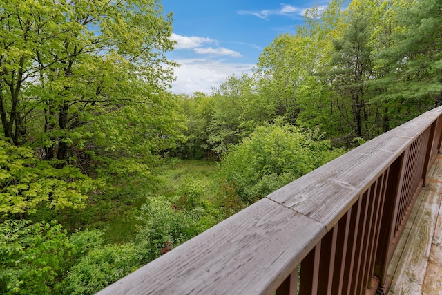 37 Boulder Dr, Auburn, ME 04210 - wooden deck with a wooded view