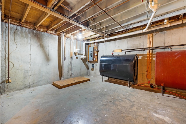 37 Boulder Dr, Auburn, ME 04210 - unfinished basement with heating fuel and electric panel