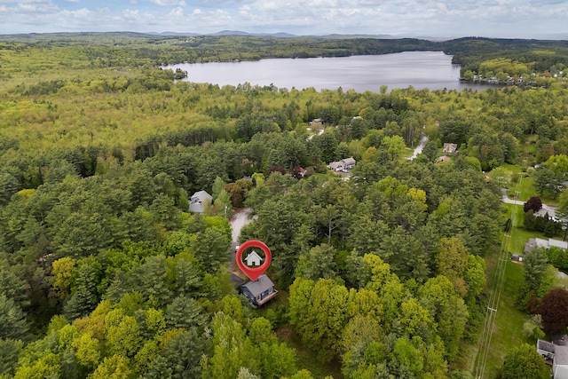 37 Boulder Dr, Auburn, ME 04210 - aerial view of a large body of water and a heavily wooded area
