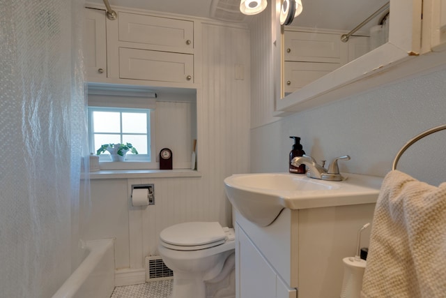 25 Church St, Gorham, ME 04038 - full bathroom with vanity, toilet, and shower / tub combo
