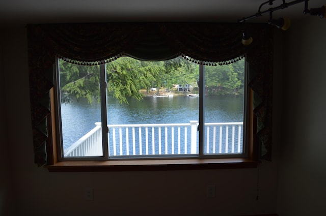 162 30th St, Shapleigh, ME 04076 - empty room featuring a water view and healthy amount of natural light