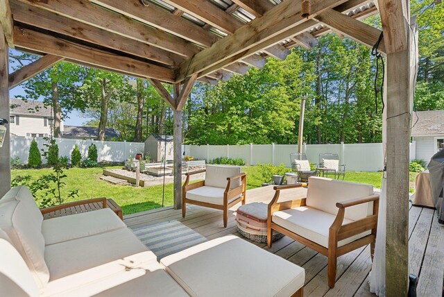 239 Auburn St, Portland, ME 04103 - view of patio featuring a deck and outdoor lounge area