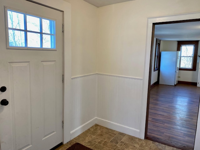 48 River Rd, Buxton, ME 04093 - entryway featuring wainscoting and baseboards