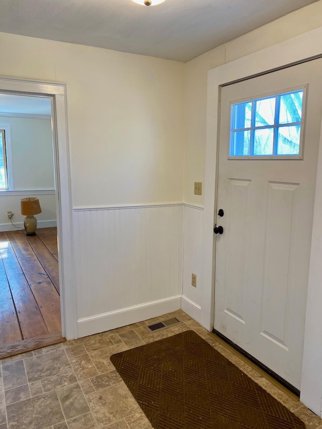 48 River Rd, Buxton, ME 04093 - foyer entrance featuring a wainscoted wall