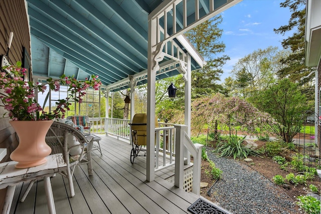 62 Blackswoods Rd, Franklin, ME 04634 - view of wooden porch