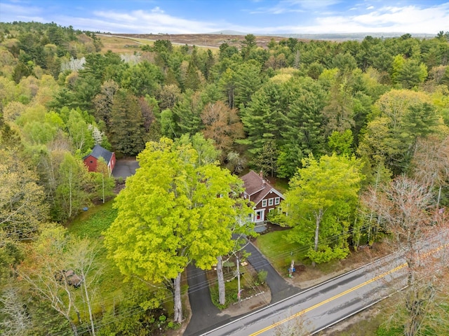 62 Blackswoods Rd, Franklin, ME 04634 - view from above of property with a heavily wooded area