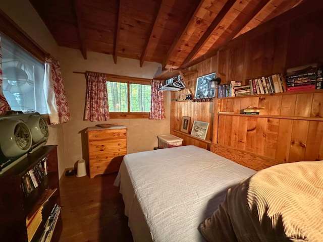63 Naples Rd, Harrison, ME 04040 - bedroom with wood ceiling, wood walls, and wood finished floors