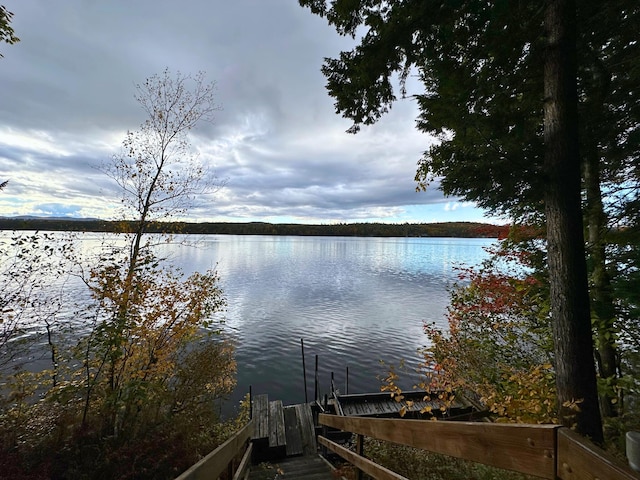 63 Naples Rd, Harrison, ME 04040 - dock featuring a water view