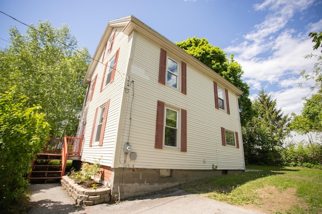 28 Pier St, Bangor, ME 04401 - view of home's exterior with a wooden deck