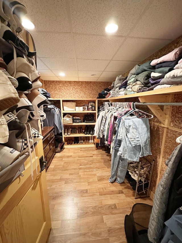 7 Ponderosa Ln, Biddeford, ME 04005 - spacious closet with a paneled ceiling and light wood-type flooring