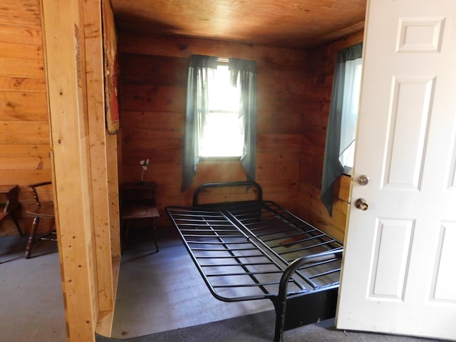 157 Bradley Ln, Mercer, ME 04957 - sauna with wooden walls and wood ceiling