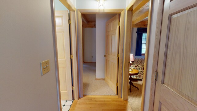 129 Maple Shore Ln, Stetson, ME 04488 - corridor featuring light wood-style flooring