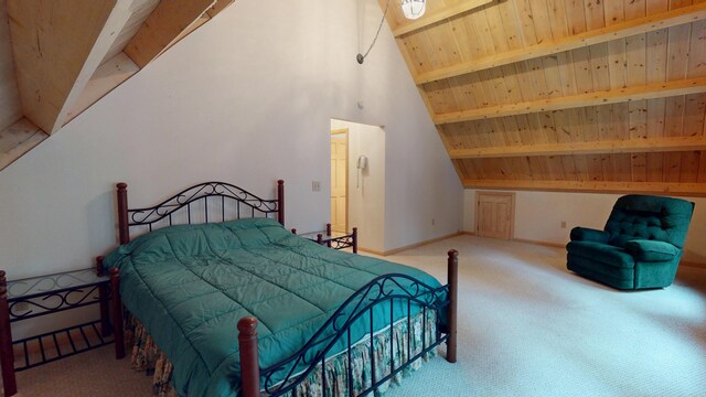 129 Maple Shore Ln, Stetson, ME 04488 - carpeted bedroom with wooden ceiling and baseboards