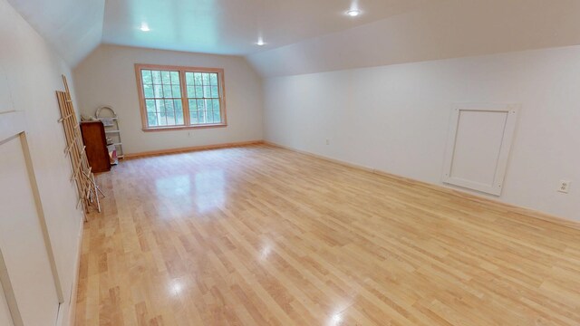 129 Maple Shore Ln, Stetson, ME 04488 - additional living space with light wood finished floors and lofted ceiling