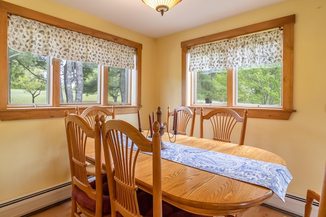 303 Williams Rd, Bradford, ME 04410 - dining room featuring a baseboard heating unit
