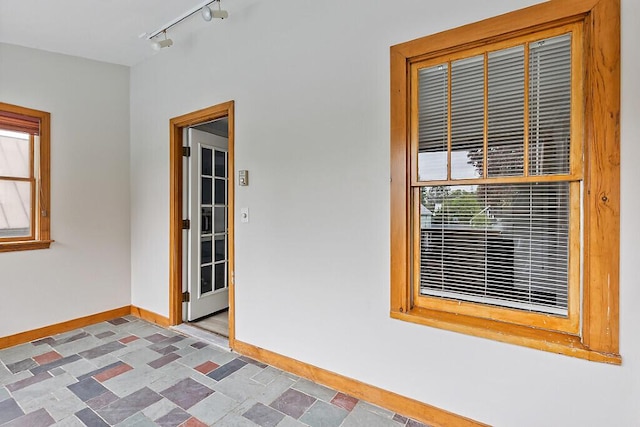 20 Donald St, Waterville, ME 04901 - spare room featuring baseboards and rail lighting