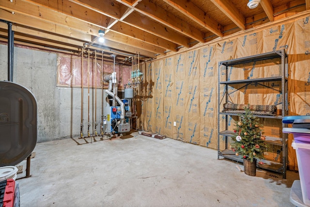 15 Convene Rd, Sebago, ME 04029 - unfinished basement with heating fuel and a heating unit