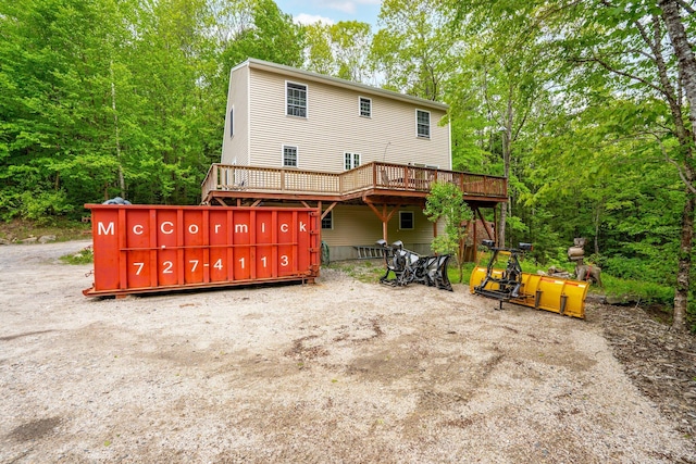 15 Convene Rd, Sebago, ME 04029 - back of property featuring a deck