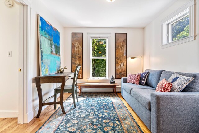 44 Yale St, Portland, ME 04103 - living area with wood finished floors and baseboards