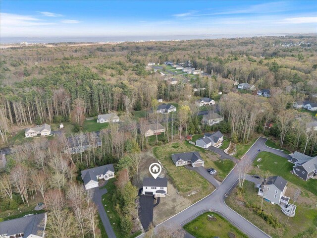 12 Casey Ln, Old Orchard Beach, ME 04064 - aerial view of property and surrounding area with a forest and nearby suburban area