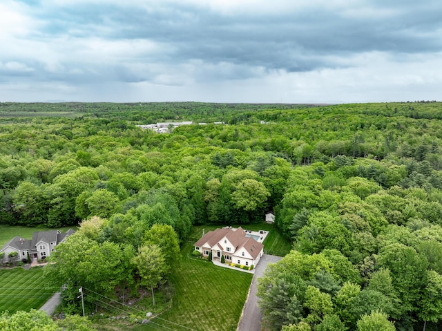 67 Joans Hill Rd, Bangor, ME 04401 - view from above of property featuring a heavily wooded area