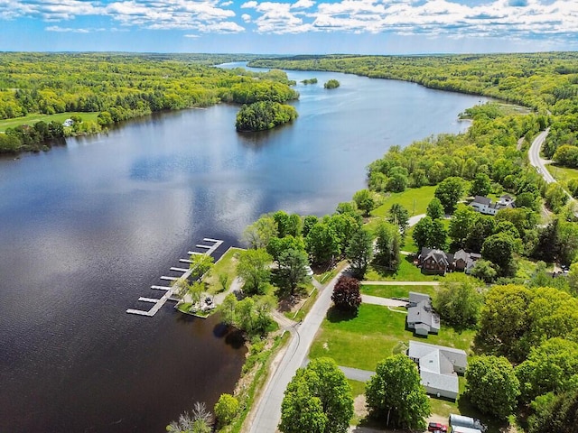 95 Riverview Dr, Gardiner, ME 04345 - bird's eye view of a forest and a large body of water