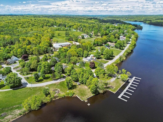 95 Riverview Dr, Gardiner, ME 04345 - bird's eye view of a large body of water and a forest