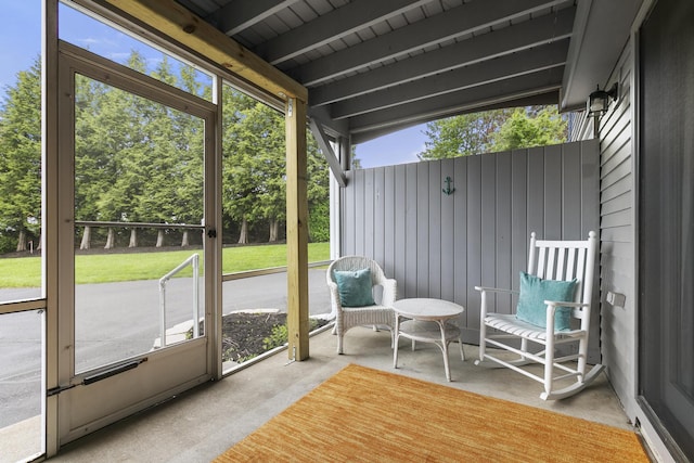 1801 Post Rd Unit 144, Wells, ME 04090 - sunroom / solarium with beamed ceiling