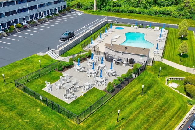 1801 Post Rd Unit 144, Wells, ME 04090 - drone / aerial view of a park and a pool area