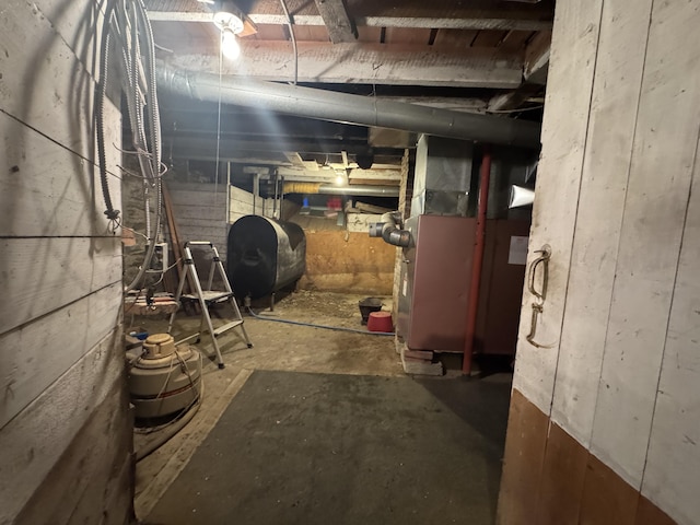 41 S Main St, Guilford, ME 04443 - unfinished basement with heating fuel and heating unit