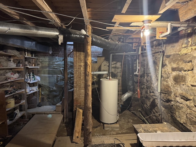 41 S Main St, Guilford, ME 04443 - unfinished below grade area with water heater