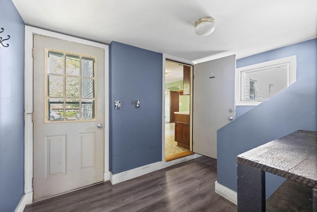 1 Fall St, Biddeford, ME 04005 - entryway featuring wood finished floors and baseboards