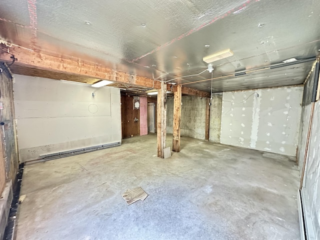 5 Grant Rd, Saint Albans, ME 04971 - unfinished basement with a baseboard heating unit