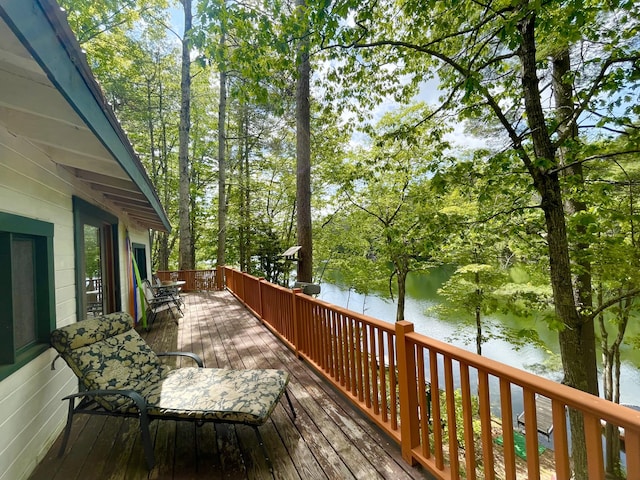 55 Sandy Bottom Rd, Turner, ME 04282 - deck featuring a water view
