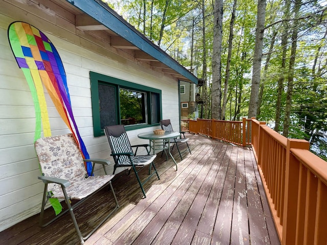 55 Sandy Bottom Rd, Turner, ME 04282 - view of wooden terrace