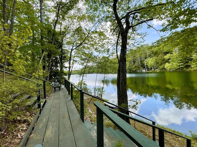 55 Sandy Bottom Rd, Turner, ME 04282 - dock featuring a water view and a wooded view