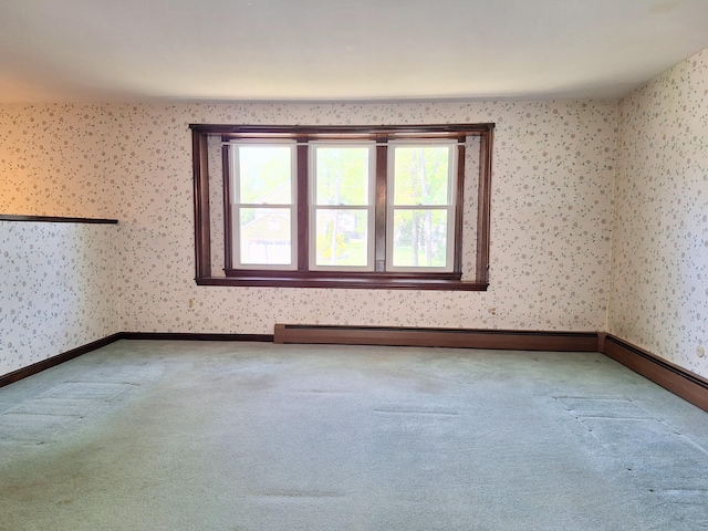 2 Gunstock Rd, Scarborough, ME 04074 - unfurnished room with carpet flooring, wallpapered walls, and baseboards