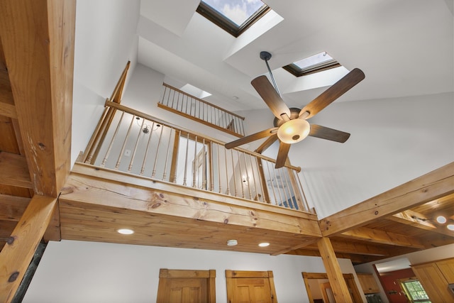 58 Josiah Norton Rd, York, ME 03902 - detailed view of a skylight and a ceiling fan