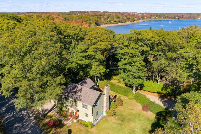 23 Stovers Point Rd, Harpswell, ME 04079 - view of subject property featuring a forest and a nearby body of water