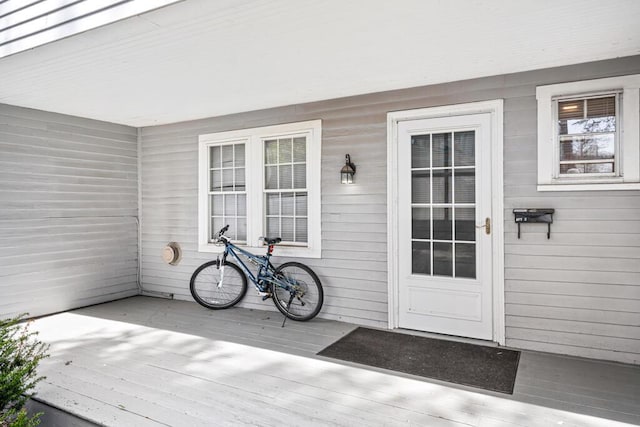 6 Winter St, Augusta, ME 04330 - entrance to property with a wooden deck