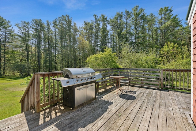 592 Old Stage Rd, Arrowsic, ME 04530 - wooden terrace featuring a lawn