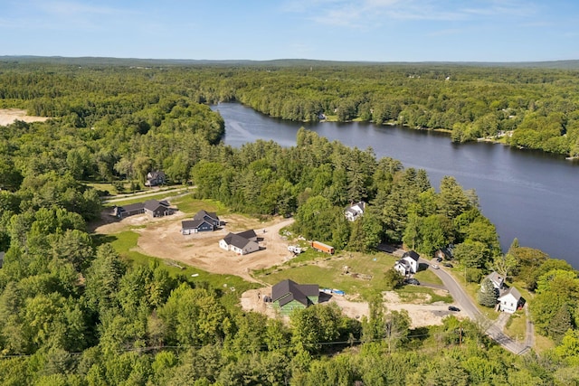 32 Middle Jam Rd, Gorham, ME 04038 - drone / aerial view of a heavily wooded area and a nearby body of water