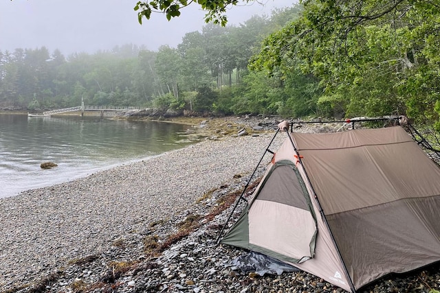 286 Atlantic Hwy, Northport, ME 04849 - dock area featuring a view of trees and a water view